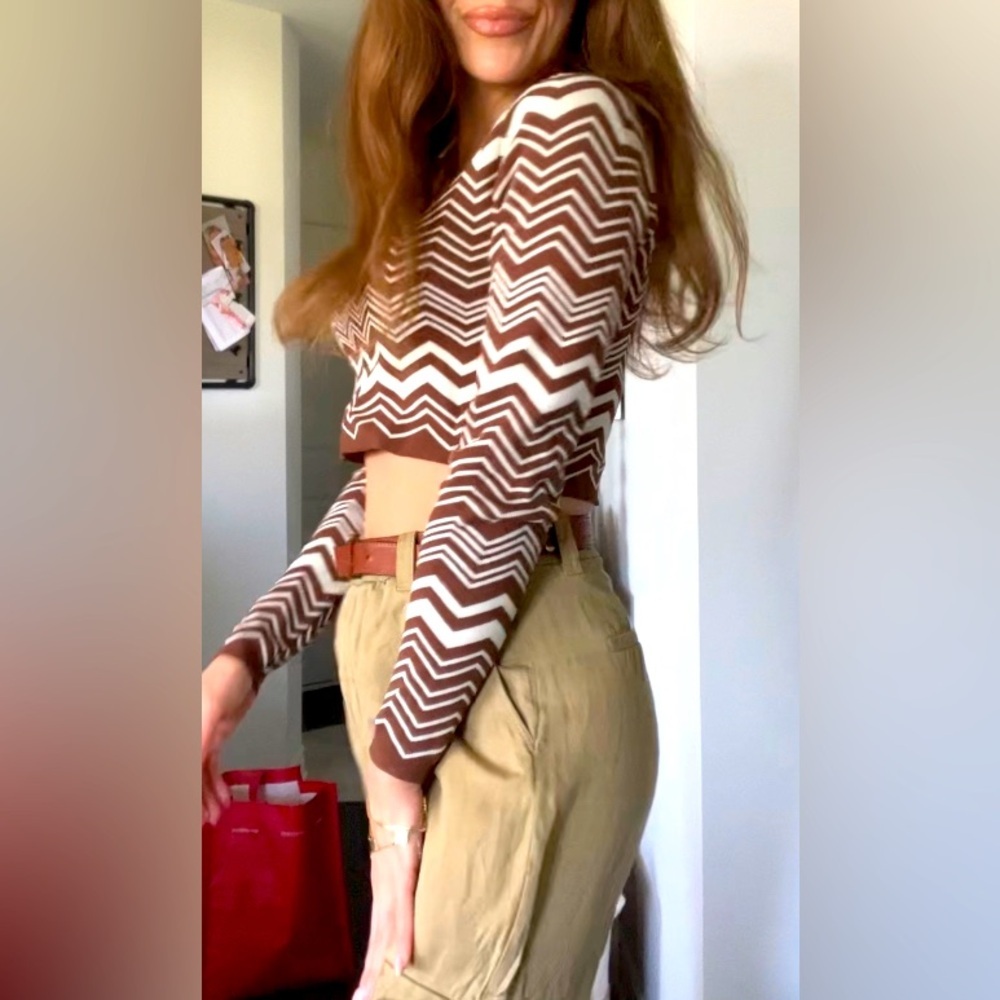 Stradivarius long sleeves cropped top